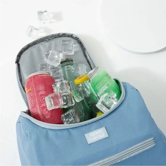 June Shine Insulated Cooler Backpack in Blue - Picture 7 of 7